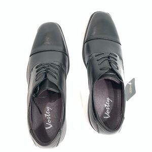 VOSTEY MILAN Mens Dress Black Lace Up Dress Shoes